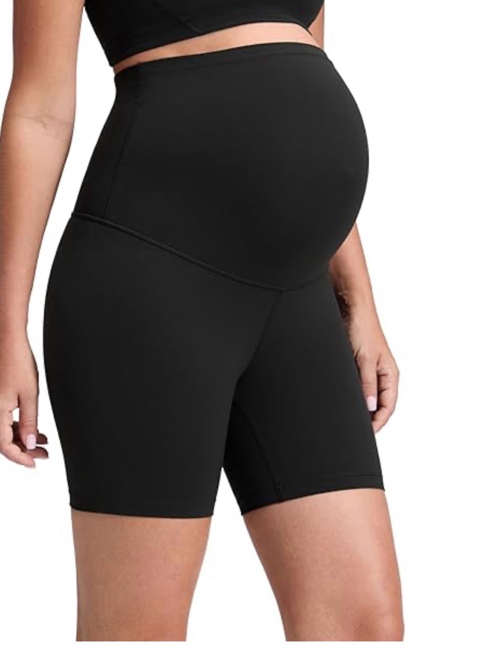 BLANQI Black Belly Support Biker Shorts